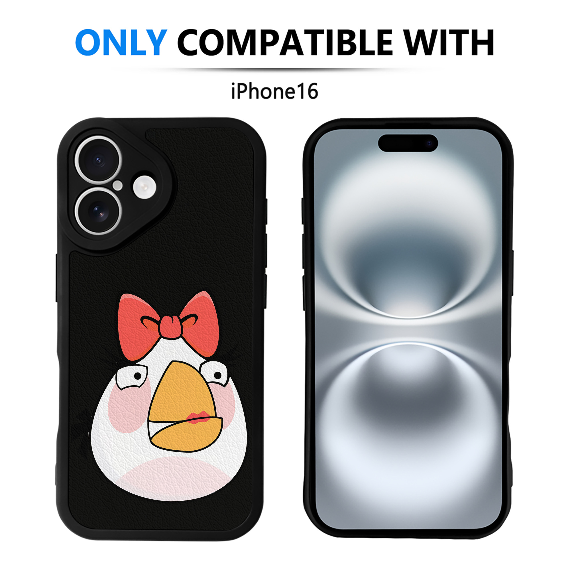 （画像用） Angry Birds アングリーバード 【iPhone 16シリーズ対応】シリコンスマホケース（レザー調） 材質：シリコン